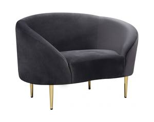 Ritz Grey Velvet Chair by Meridian Furniture
