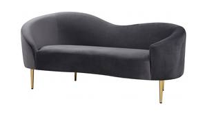 Ritz Grey Velvet Loveseat by Meridian Furniture