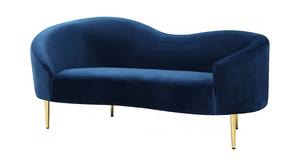 Ritz Navy Blue Velvet Loveseat by Meridian Furniture