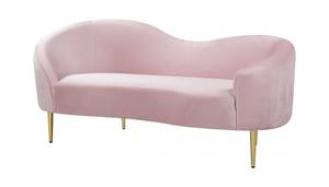 Ritz Pink Velvet Loveseat by Meridian Furniture
