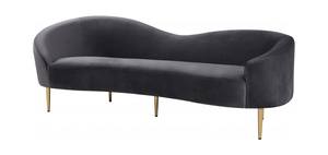 Ritz Grey Velvet Sofa by Meridian Furniture