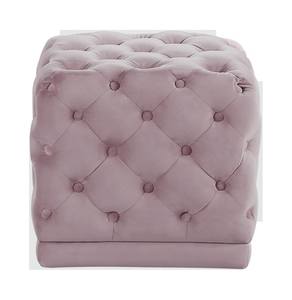 Stella Pink Velvet Ottoman Stool by Meridian Furniture