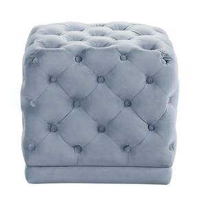 Stella Sky Blue Velvet Ottoman Stool by Meridian Furniture