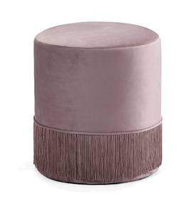 Teddy Pink Velvet Ottoman Stool by Meridian Furniture