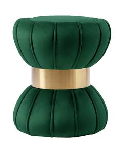 Vino Green Velvet Ottoman Stool by Meridian Furniture