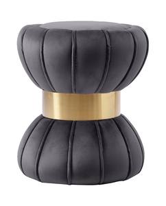 Vino Grey Velvet Ottoman Stool by Meridian Furniture