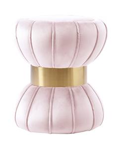 Vino Pink Velvet Ottoman Stool by Meridian Furniture