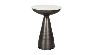 Font White Marble Side Table by Moe's Home Collection