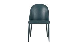 Burton Dark Teal Vegan Leather Dining Chair (Set of 2) by Moe's Home Collection