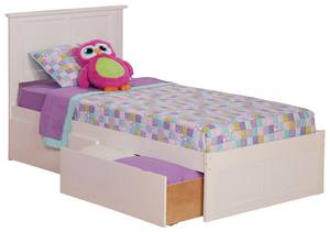 Madison White Platform Bed by Atlantic Furniture