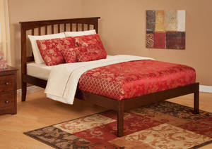 Mission Antique Walnut Platform Bed by Atlantic Furniture