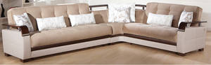 Natural Naomi Light Brown Sectional Sofa by Bellona