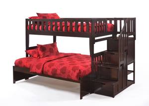 Peppermint Staircase Bunk Bed Dark Chocolate by Night & Day Furniture