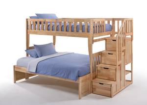 Peppermint Staircase Bunk Bed Natural by Night & Day Furniture