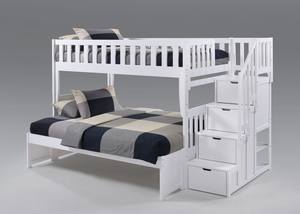 Peppermint Staircase Bunk Bed White by Night & Day Furniture