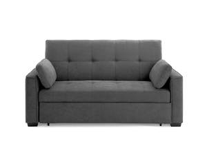 Nantucket Loveseat Sleeper (Queen Size) Charcoal by Night & Day Furniture