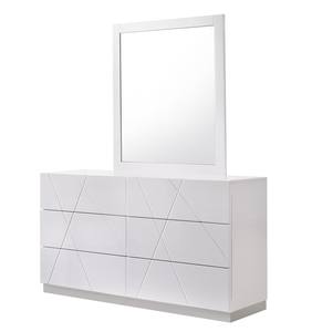 Naples White Dresser and Mirror by J&M Furniture