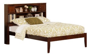 Newport Antique Walnut Bookcase Platform Bed by Atlantic Furniture