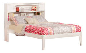 Newport White Bookcase Platform Bed by Atlantic Furniture