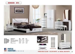 B 62 High Gloss White Bedroom Set by Pantek Furniture