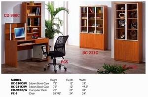 CD-990 Cherry Computer Desk by Pantek Furniture