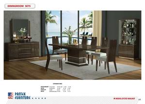 DT 292 Walnut Rectangular Extendable 62 Inch - 82 Inch Dining Table by Pantek Furniture