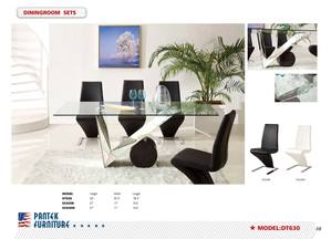 DC 630 W White Dining Chair w/Cushion by Pantek Furniture