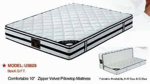 US-628 10 Inch Euro Top Pocket Spring Mattress by Pantek Furniture