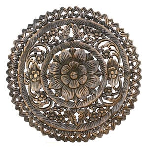 Lotus Round Mocha Panel 24 Inch by Strata