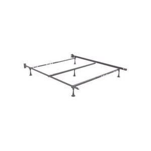 Queen Adjustable Metal Bed Frame w Glide Supports
