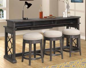 Sundance Smokey Grey Everywhere Console w/3 Stools by Parker House Furniture