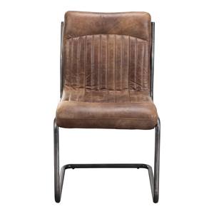 Ansel Dining Chair Grazed Brown Leather (Set of 2) by Moe's Home Collection