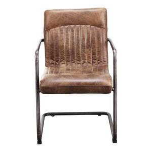 Ansel Arm Chair Grazed Brown Leather (Set of 2) by Moe's Home Collection