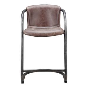 Freeman Counter Stool Grazed Brown Leather (Set of 2) by Moe's Home Collection
