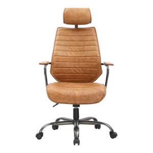 Executive Swivel Office Chair Cigare Tan Leather by Moe's Home Collection