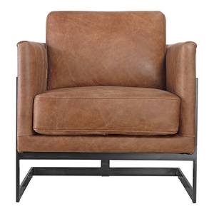 Luxley Club Chair Open Road Brown Leather by Moe's Home Collection