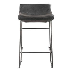 Starlet Counter Stool Onyx Black Leather (Set of 2) by Moe's Home Collection