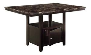F2461 Faux Marble Counter Height Table w/Storage by Poundex
