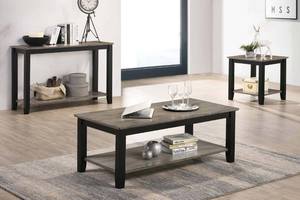 F6383 Dark Brown Wooden Console Table by Poundex