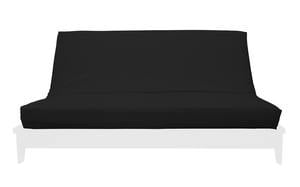 Premium Solid Black Futon Cover by Prestige