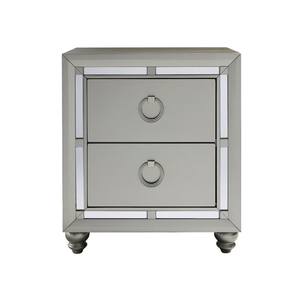 Riley Silver Night Stand by Global Furniture