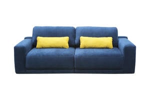 Robson Blue Queen Sofa Bed w/Storage by Prestige Furnishings