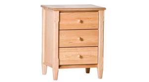 Shaker 3 Drawer Nightstand Natural by Comfort Pure
