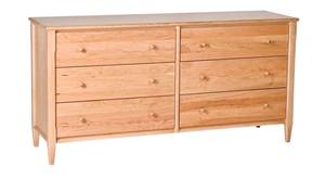 Shaker 6 Drawer Dresser Natural by Comfort Pure