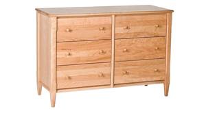 Shaker Small 6 Drawer Dresser Natural by Comfort Pure
