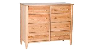 Shaker Small 8 Drawer Dresser Natural by Comfort Pure