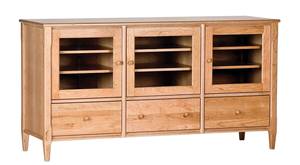 Shaker 65 Inch Deluxe Media Cabinet Natural by Comfort Pure