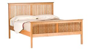 Shaker Heritage Natural Platform Bed w/Cherry Spindles by Comfort Pure
