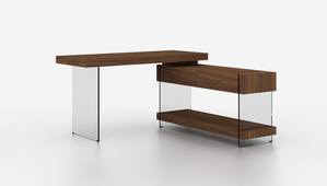 Elm Modern Desk Walnut by J&M Furniture
