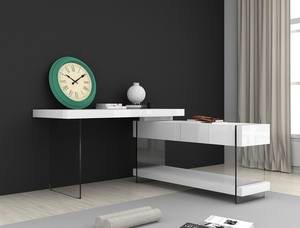 Cloud High Gloss White Desk by J&M Furniture